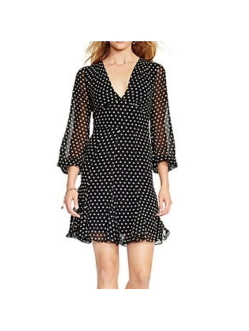 Polo Ralph Lauren Silk Polka Dot Dress Size 2